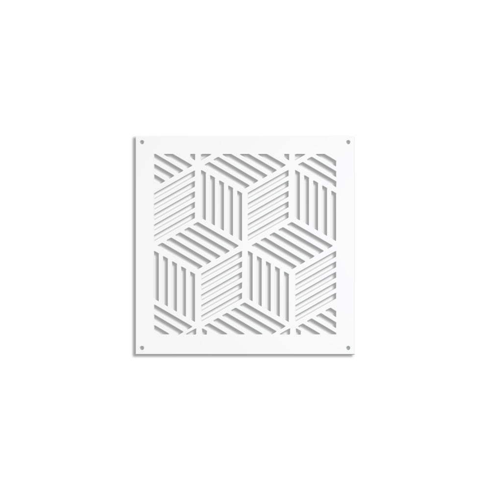 CUBIC - Pannello in PVC traforato - Parasole Misura: 98x98 cm, Colore: bianco