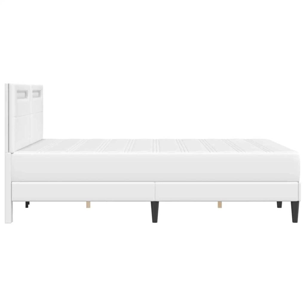 Struttura del letto con testiera Bianco 160 x 200 cm Similpelle