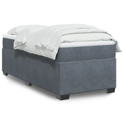 Giroletto a Molle con Materasso Grigio Scuro 90x200 cm Velluto 3285258