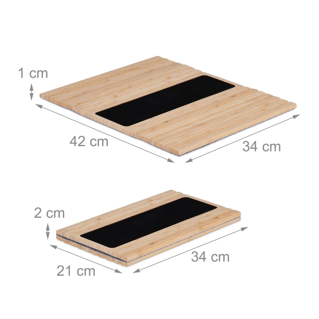 Pratico supporto per divano in bambù per bevande e snack 40 x 25 x 5 cm in bambù naturale 13_0014418