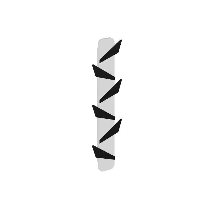 Appendiabiti da Parete con 6 Ganci Salvaspazio Verticale 74 cm Moderno Bianco