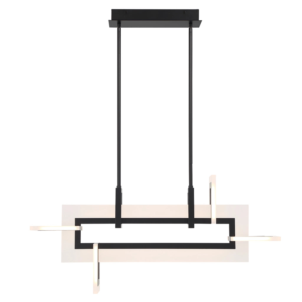 Sospensione geometrica LED Inizio 84cm nera 46W Quintiesse