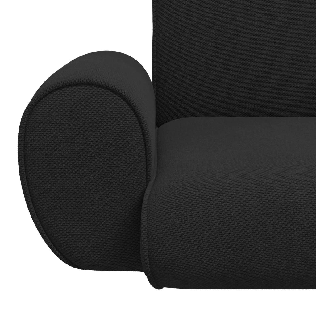 Sedia da Pavimento Nero 68 x 51 x 56 cm Velluto grana 42028124