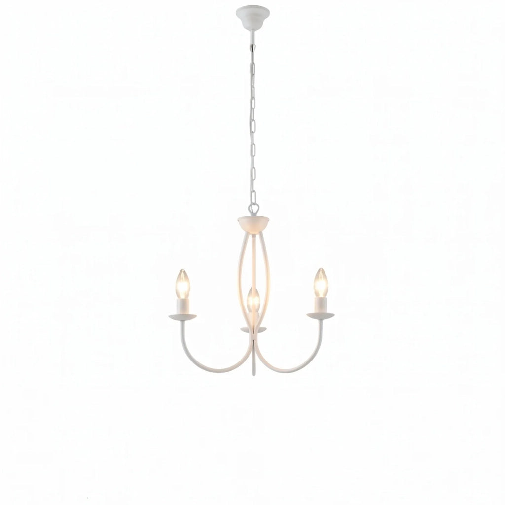 Lampadario Rustico Botte 3 Luci Bianco LuceArt Classic