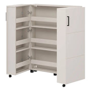 Mobile Portascarpe Ystad, Scarpiera 9 Ripiani, 92x33x113h cm Bianco Crema