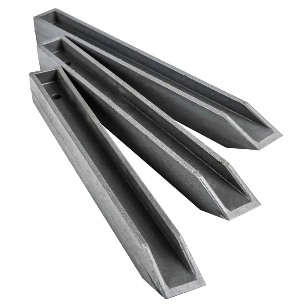 Set 5 Picchetti per Bordo Flessibile da Giardino Verdemax Effetto Roccia 28 cm in PP Grigio