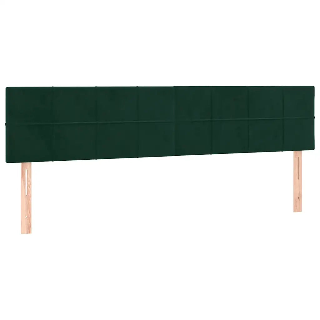 Giroletto a Molle con Materasso Verde Scuro 160x200 cm Velluto