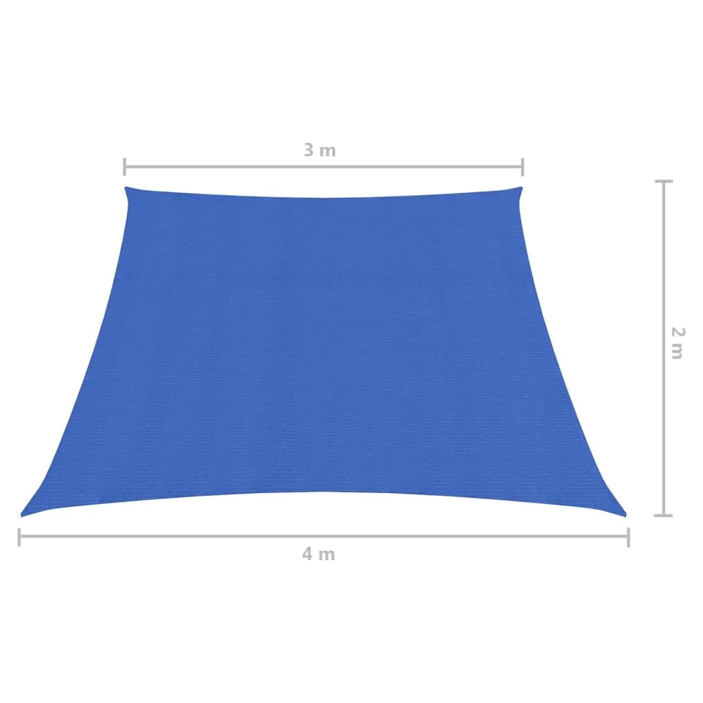 Vela ombreggiante/ombrellone 160 g/m² HDPE 3/4 x 2 m blu 02_0009059