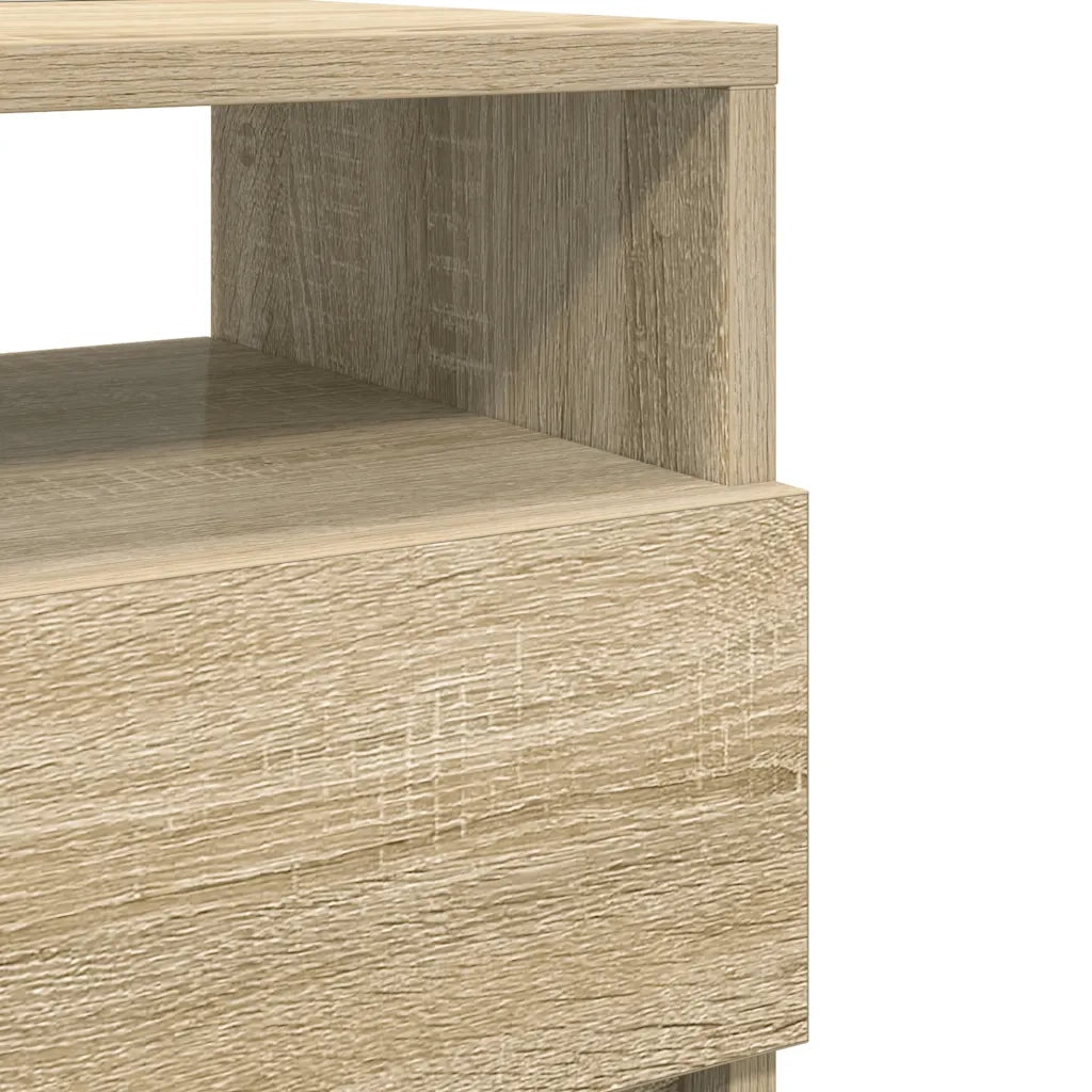 Comodini 2 pz con 2 Cassetti Rovere Sonoma 40x33x60 cm 858565
