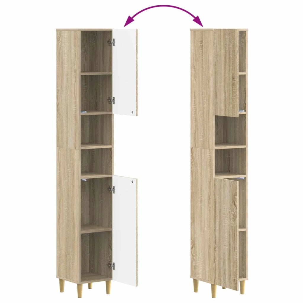 Armadio da Bagno con Ripiano Aperto ARNHEM Rovere Sonoma 896597