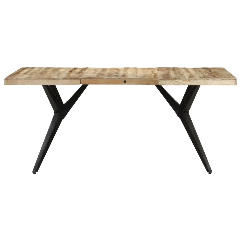 Tavolo da Pranzo 160x80x76 cm in Legno Massello di Mango Grezzo cod mxl 65526