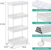Carrello cucina, trolley cucina, tavolo cucina, 22 x 39 x 87,5 cm