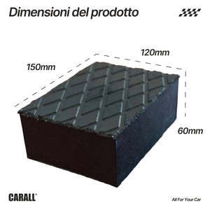 4 Pezzi Tamponi in Gomma per Ponti Sollevatori 160X120X60mm