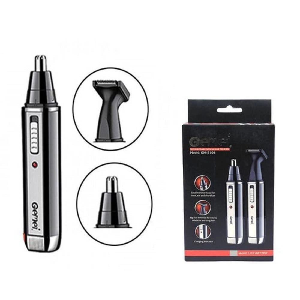 Trade Shop - Rifinitore 2in1 Rasoio Naso Capelli Ricaricabile Professionale Elettrico Gm-3106 -
