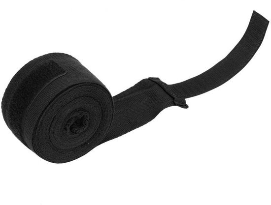 Punching Bande - Bende Elastica - Protezione per Boxe - Nero - Supporto per Mani - Ideale per Arti Marziali - 4m