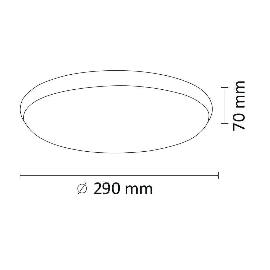 Plafoniera LED Polux Kern 29cm bianco/nero 15W 4000K
