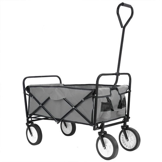 Carrello di Giardino Inclinabile - Carrello di Servizio Inclinabile - Carrello di Giardino - Grigio - Carrello di Spesa