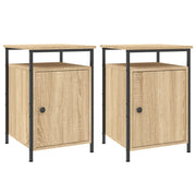 Set di 2 Comodini | Armadio da Notte | Mobiletto da notte Rovere Sonoma 40x42x60 cm in Legno Multistrato