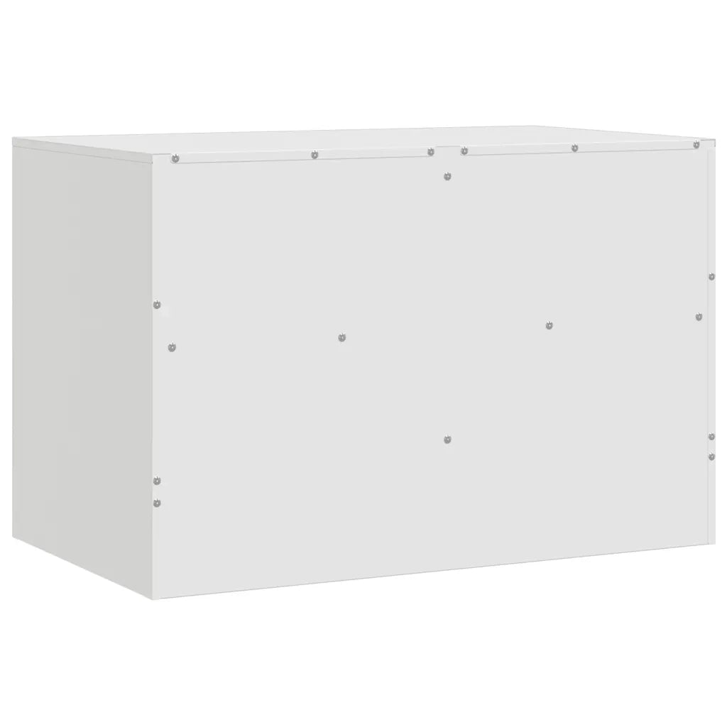 Mobile Porta TV Bianco 67x39x44 cm in Acciaio 841749