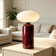 Lampada da tavolo da interno in ceramica e vetro ø25cm, bordeaux