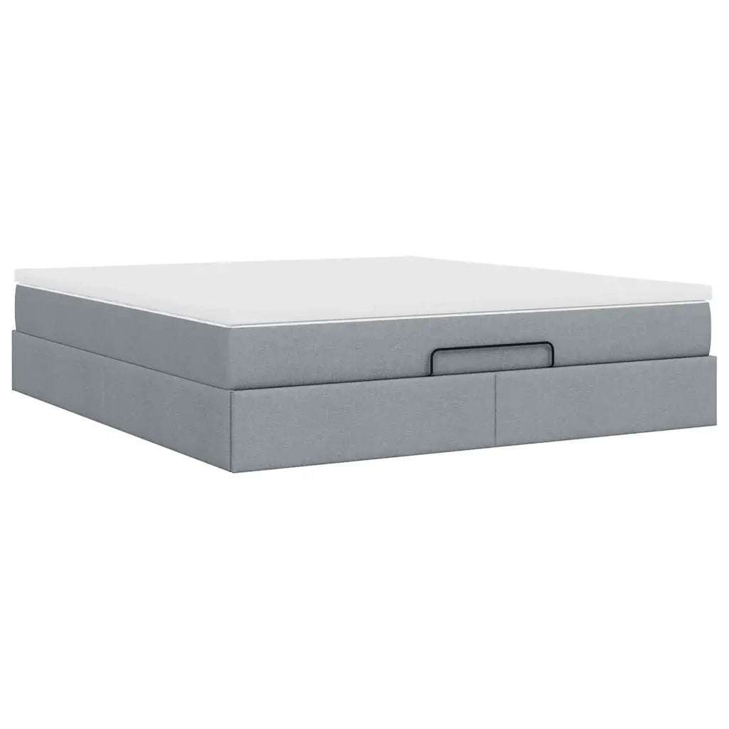 Struttura Letto Pouf con Materasso 180x200 cm in Tessuto 3311127