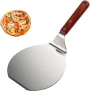 Pala per pizza in acciaio inossidabile forato - adatto per forno e barbecue - con manico in legno