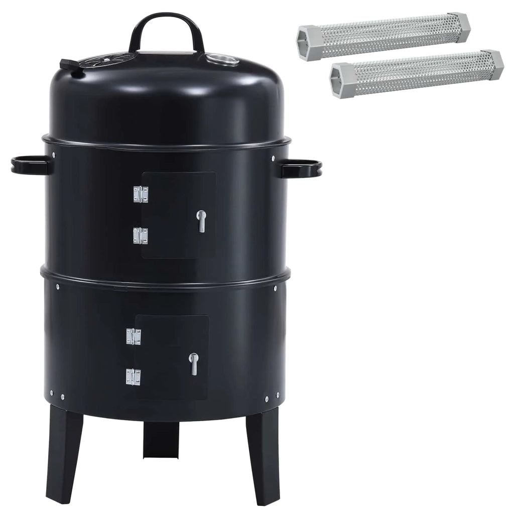 Griglia da Esterno Ø 40 x 80 cm Acciaio Nero 3443039