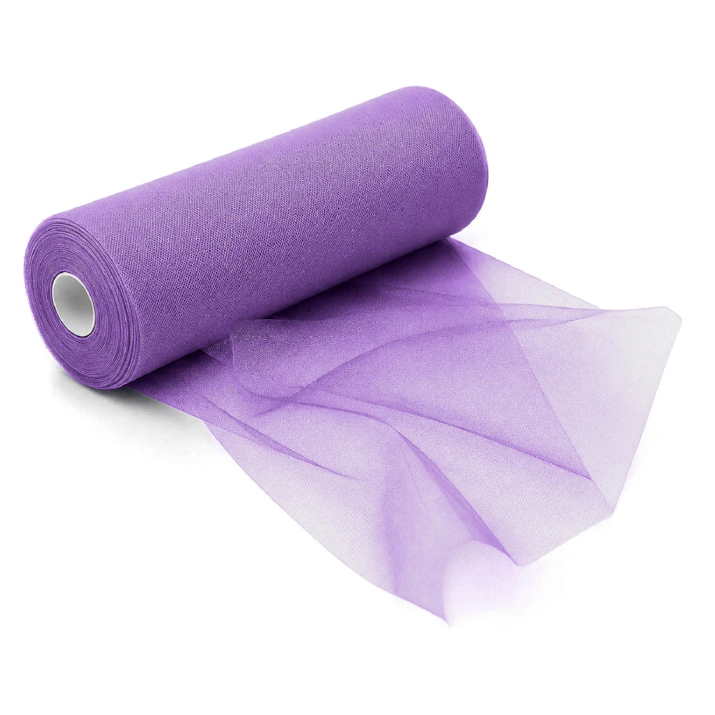 Rotolo Tulle Limoges 30 Metri x 1,5 Metri per Decorazioni Matrimonio, Feste, Fiocchi, Allestimenti e Bomboniere Lilla