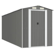 Casetta da giardino cabina ripostiglio capanno da esterno capanno per attrezzi robusta colore chiaro 192 x 523 x 223 cm acciaio zincato grigio 02_0022259