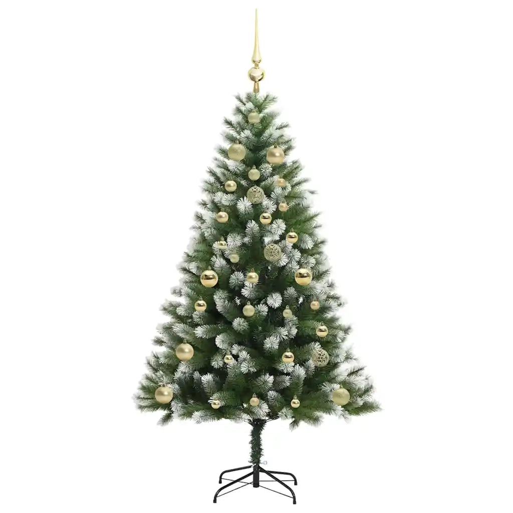 Albero di Natale artificiale a cerniera con neve fioccata