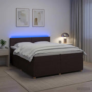 Letto box spring con materasso Marrone Scuro 200 x 200 cm 3453012