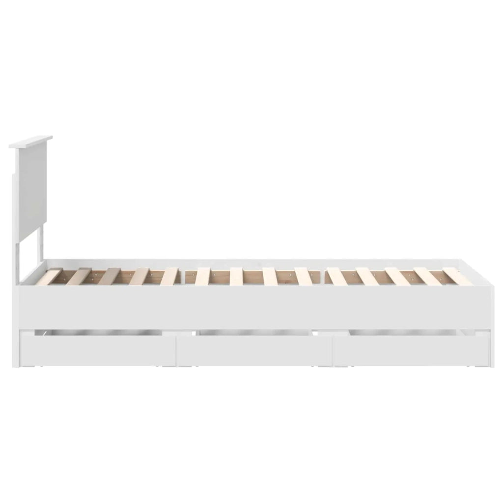 Struttura del letto Bianco 75 x 190 cm Legno Ingegnerizzato