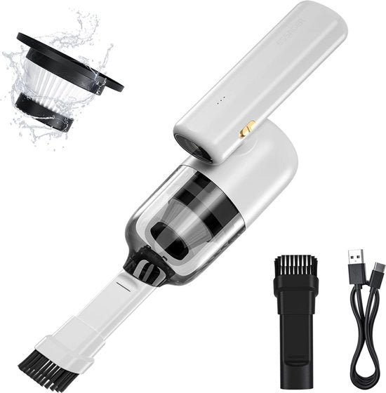 Aspirapolvere Senza Fili - 6000 Pa con Illuminazione LED - 4000 mAh di Capacità Batteria - 180 gradi Ripiegabile