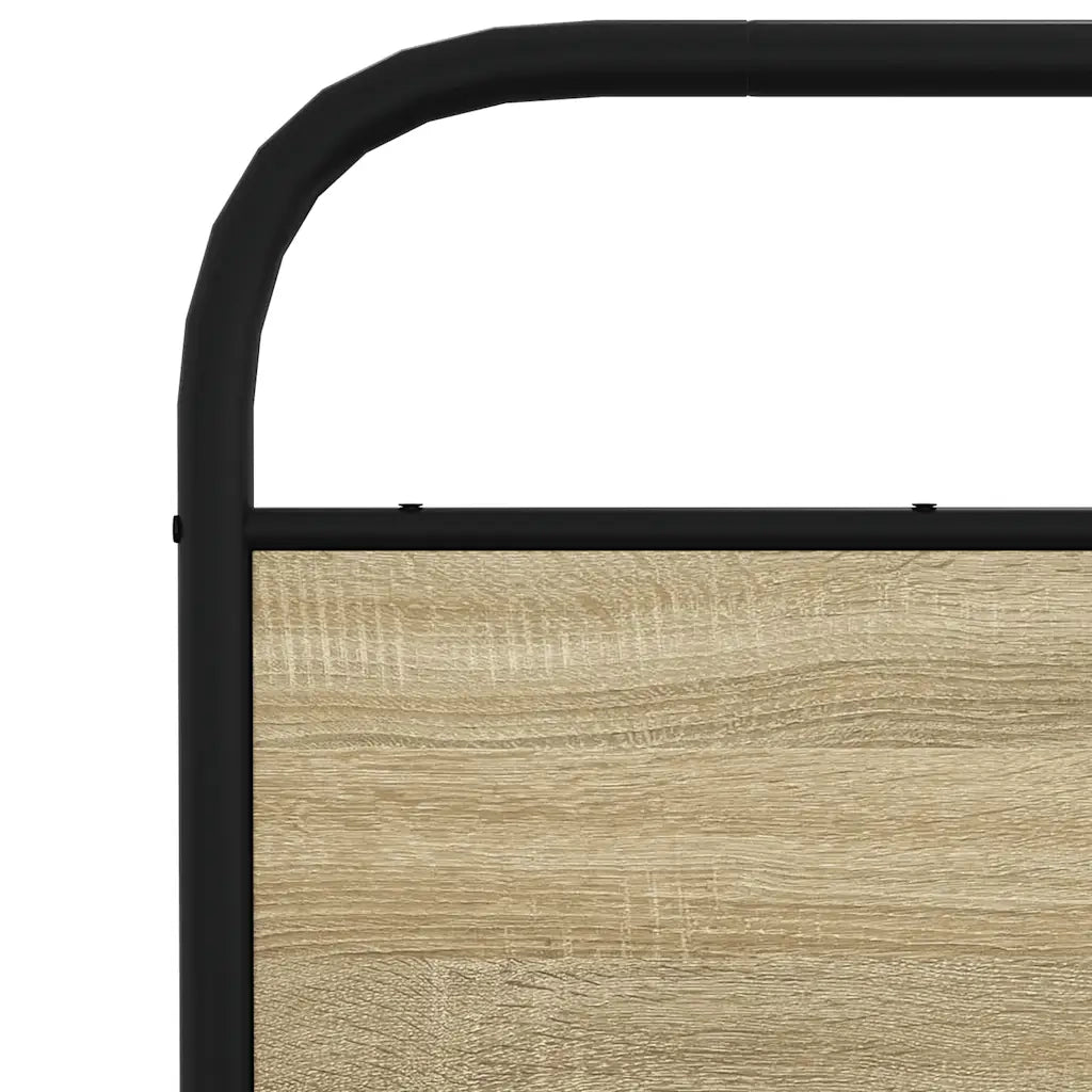 vidaXL Giroletto senza Materasso Rovere Sonoma 120x200cm in Truciolato