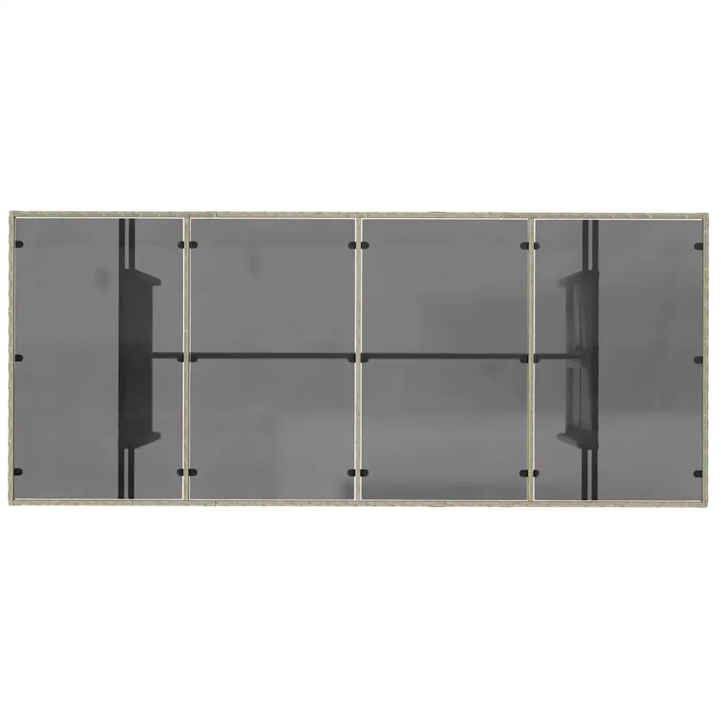 Set da Pranzo per Giardino 7 pcs Grigio chiaro polyrattan 3261633