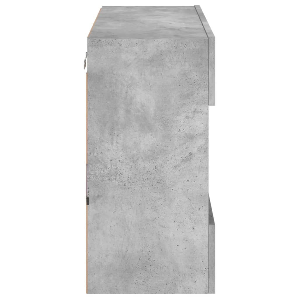 Mobile TV multimediale mensola TV credenza mobile TV parete attrezzata per sala da pranzo soggiorno camera da letto con luci LED 78,5 x 30 x 60,5 cm grigio 02_0027908