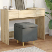 Pouf contenitore Grigio scuro 40 x 40 x 45 cm Tessuto 876804