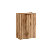 Mobile sottolavabo NOXERA – 40 cm – 1 porta – Colore quercia wotan – Mobile sospeso compatto