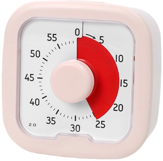 Timer visuale a 60 minuti per uso domestico, per scuole a casa, strumenti didattici, timer da tavolo, tavolo e silenziosa regolazione di riunione