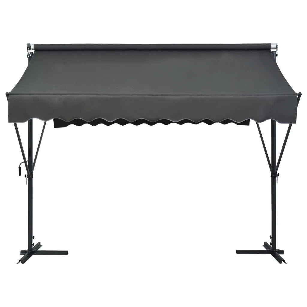 Tenda Parasole con Piedistallo-Tenda Gazebo 300x300 cm Antracite