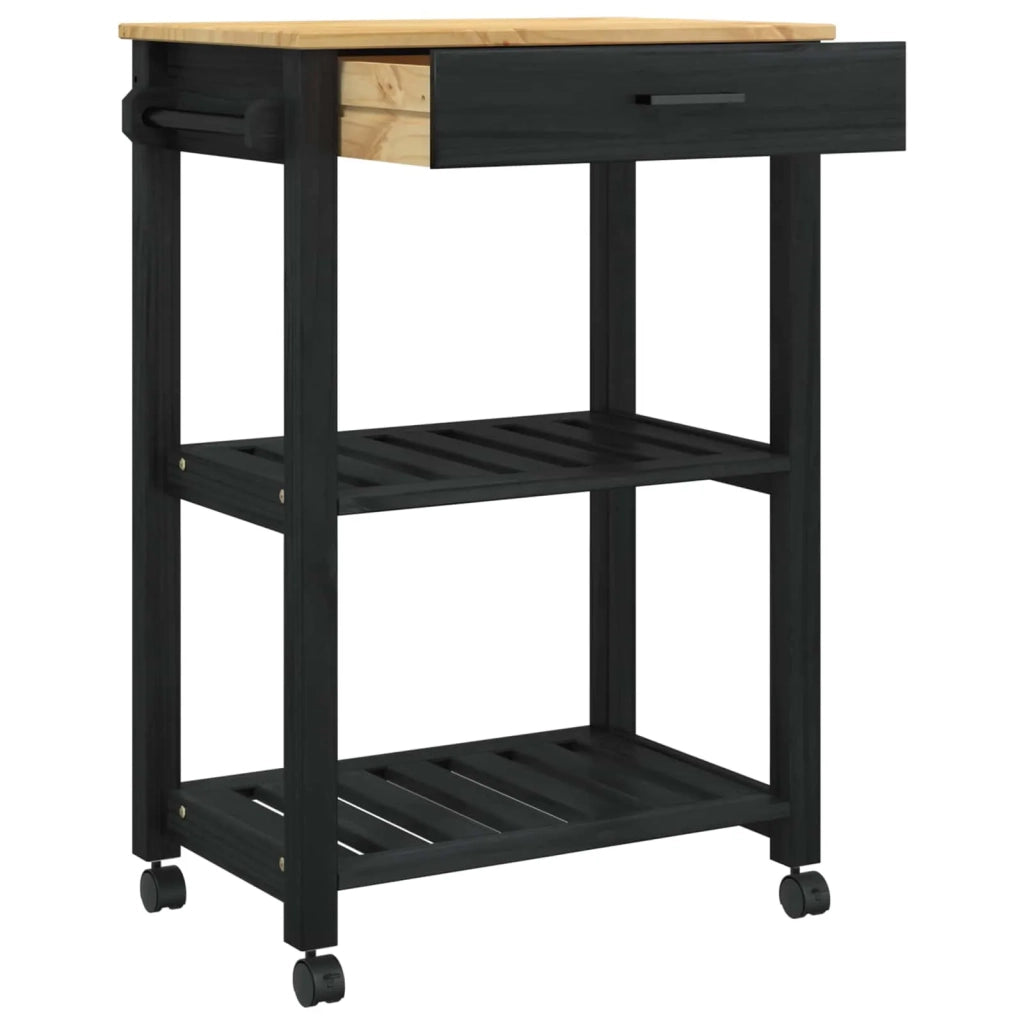 Carrello da Cucina MONZA Nero 60 x 40 x 88,5 cm CFW4228315