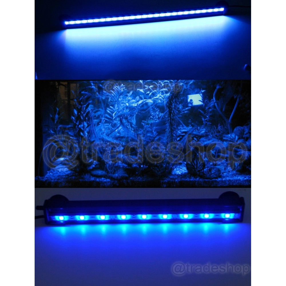 Trade Shop - Lampada Immersione Led Per Acquario Tubo Led T4 Dee Luce Pesci Bianca Rgb Blu -