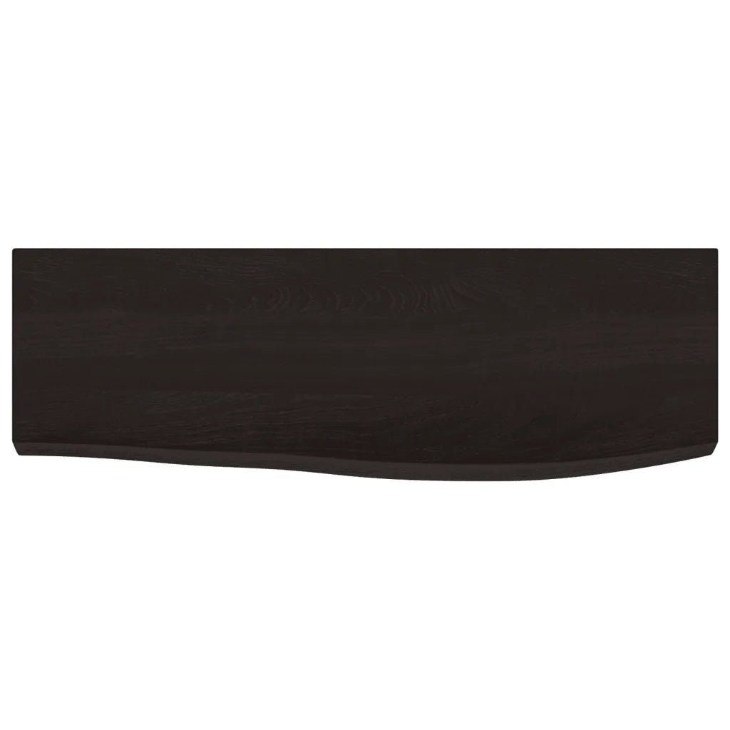 Ripiano Muro Marrone Scuro 60x20x4 cm Massello Rovere Trattato 363762