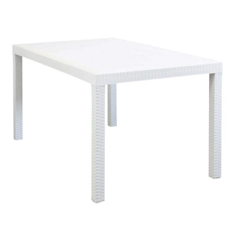 TAVOLO HOUSTON IN RESINA DA ESTERNO 150 X 90 X H74 CM COLORE BIANCO