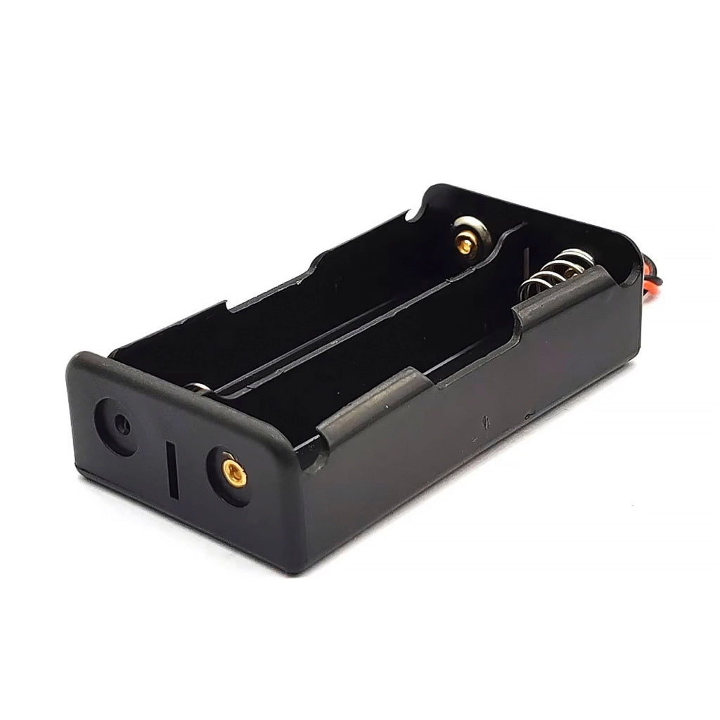 Portabatterie 2x18650 con Fili – Struttura Aperta, Lunghezza Fili 100mm | Progetti DIY, Facile Sostituzione Batterie