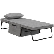 Poltrona letto chaise longue con pouf ¨C zephmum ¨C grigio