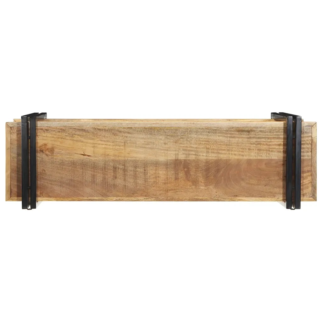 Mensola da Parete 110x33x45cm in Legno Massello di Mango Grezzo 4017488