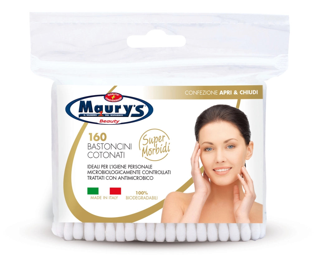 MAURY'S COTTON FIOC BASTONCINI COTONATI IN BUSTA DA VIAGGIO 160 PZ