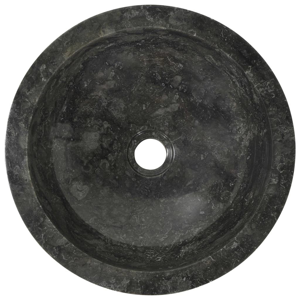 Lavabo in marmo nero diametro 40 cm 02_0002556
