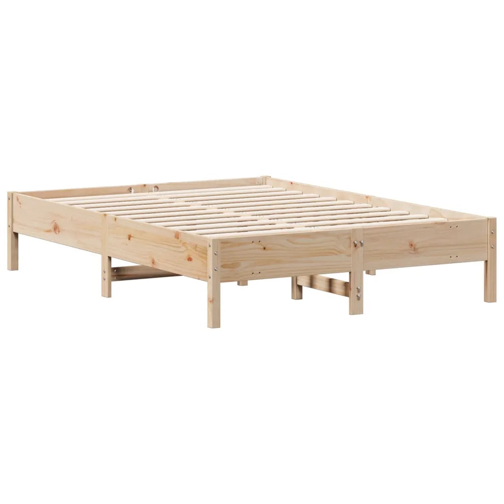 Letto senza Materasso 140x190 cm in Legno Massello di Pino